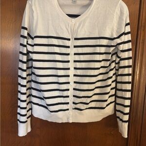 Striped Button-Up Cardigan size L